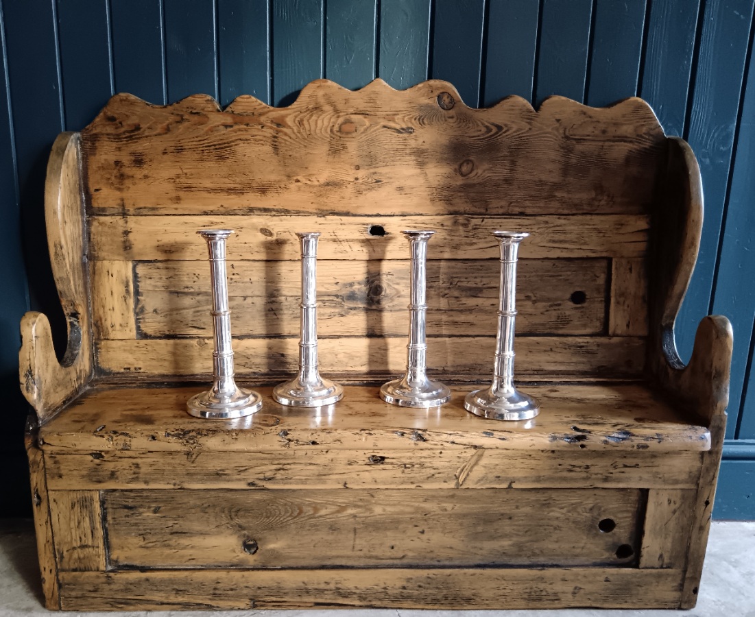 Fine Group of Four Georgian Silver Plated Telescopic Candlesticks  (3).jpg